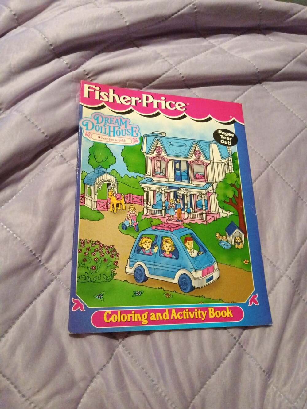 Fisher Price Dream Dollhouse Coloring and Activity Book Vintage 1996 Unused!